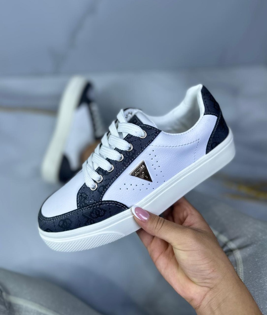 Guess Blanco Gris Oscuro