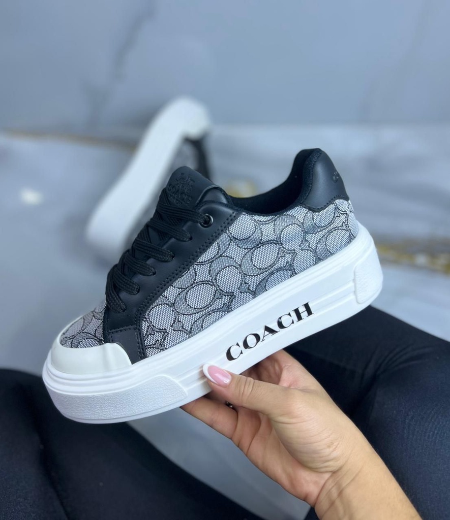 Coach Plataforma Gris Punta Blanca CH81