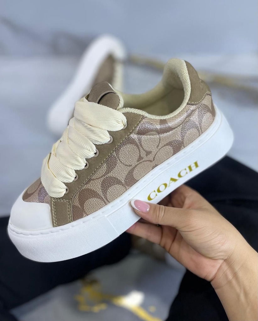 Coach Plataforma Cordon Beige CH95