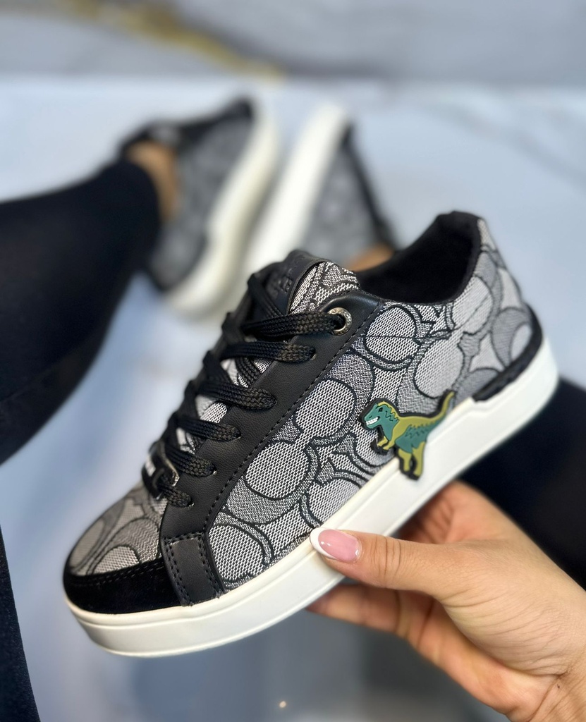 Coach  Gris Blanco Dino