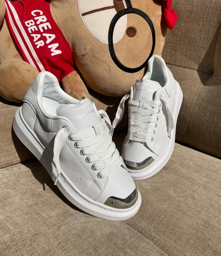 Alexander Mcqueen AAA Blanco Plateado