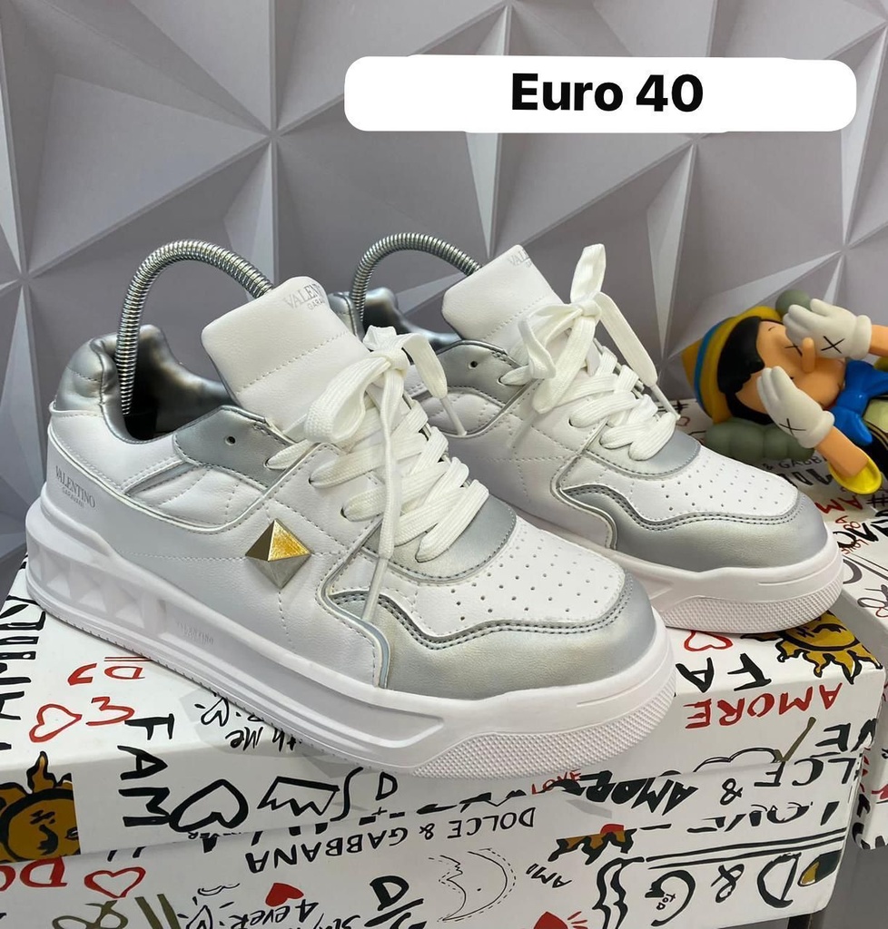 Valentino Blanco Plateado 