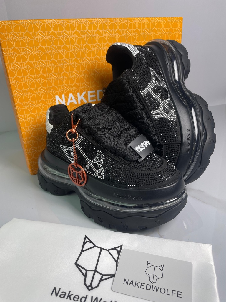 Naked Wolfe Perlas Plataforma Negro