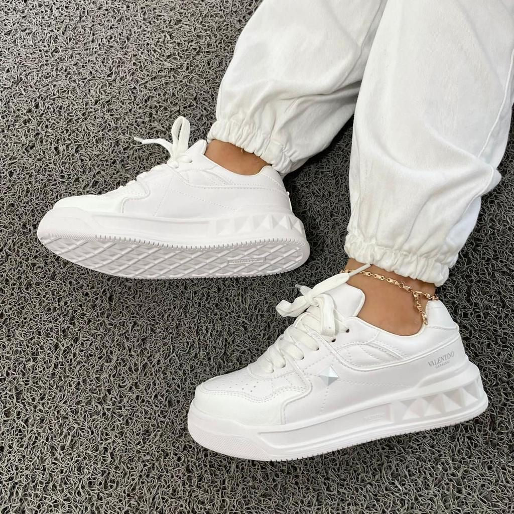 Valentino One Stud Blanco