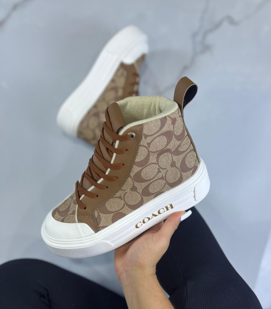 Coach Bota Plataforma Cafe CH70