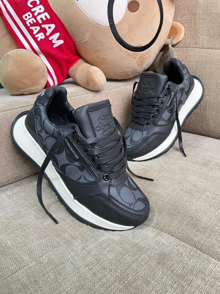 Coach Gris Suela Blanca