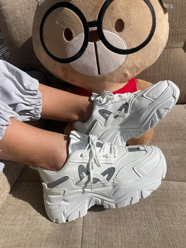 [Valentino Blanca-Talon Gris Plataforma] Valentino Blanca-Talon Gris Plataforma