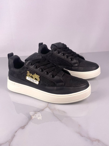 Coach Negro Tela Logo CH63