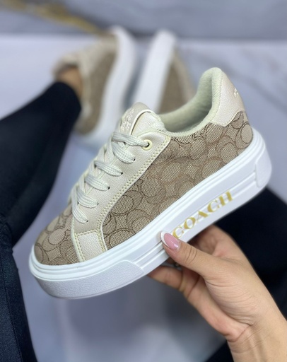Coach Plataforma Beige Letras Sp-D