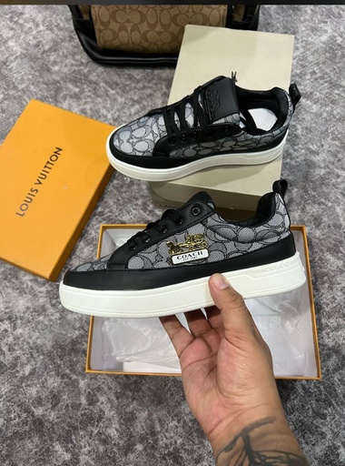 Coach Cuero Negro Gris Logo CH55